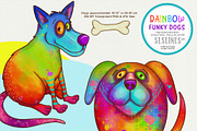 Rainbow Funky Dog Illustrations PNG, an Illustration by SLS Lines (Thumbnail 2 of 10)