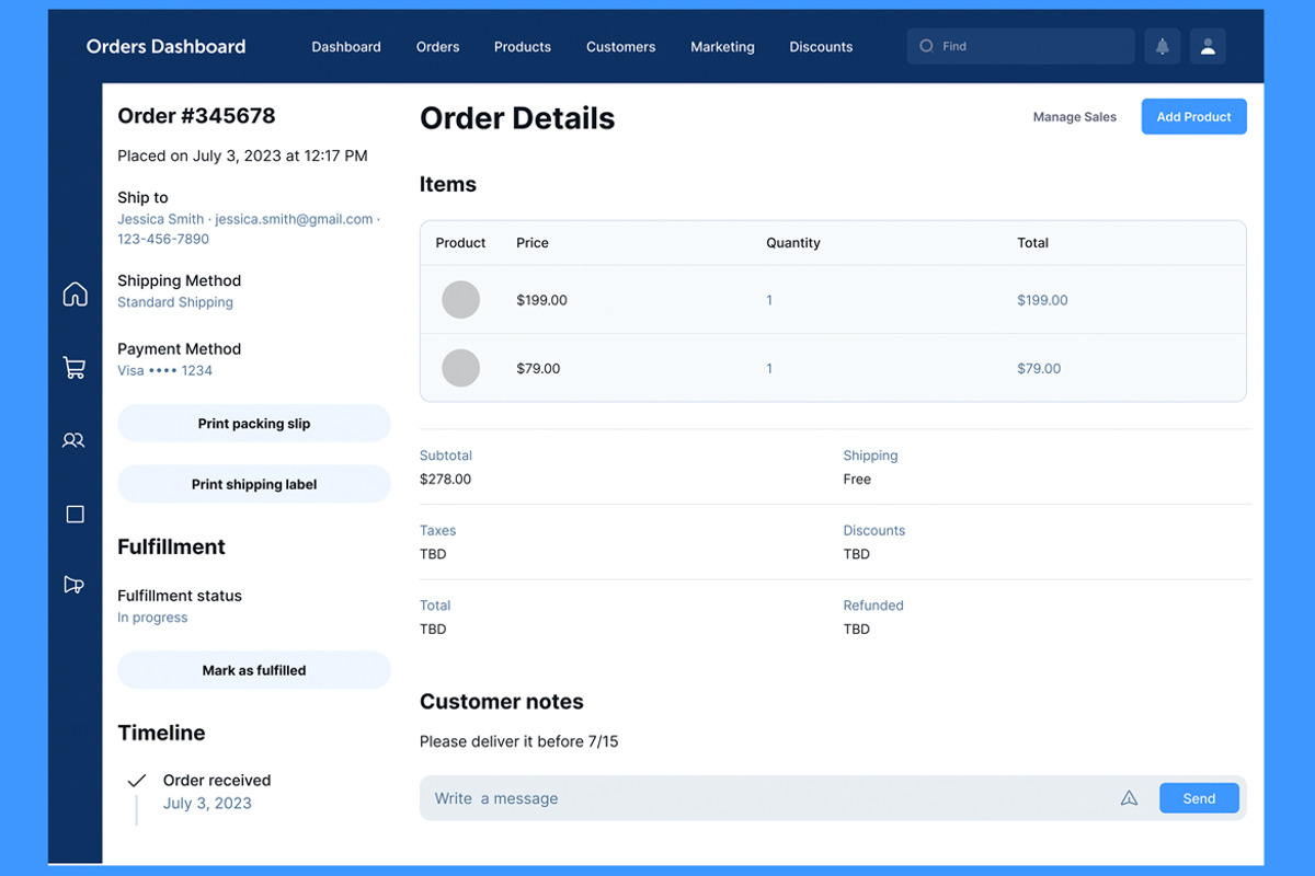 Orders, Sales Tracking Dashboard Web, an UI Kit Template by nagaredesignstudio (Photo 3 of 5)