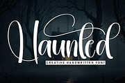 Haunted | Script Font, a Handwritten Font by Scratchones (Thumbnail 1 of 9)