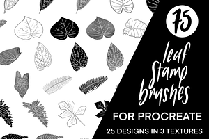 Procreate Leaf Stamp Brushes