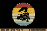 Train Vintage Distressed Retro SVG, a Work Illustration by Handy Arts Studio (Thumbnail 1 of 3)