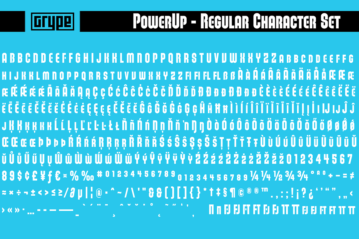PowerUp Family, a Sans Serif Font by GRYPE (Photo 8 of 9)