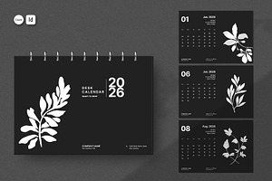 2026 A4 Desk Calender Template, a Stationery Template by Creatiya Type