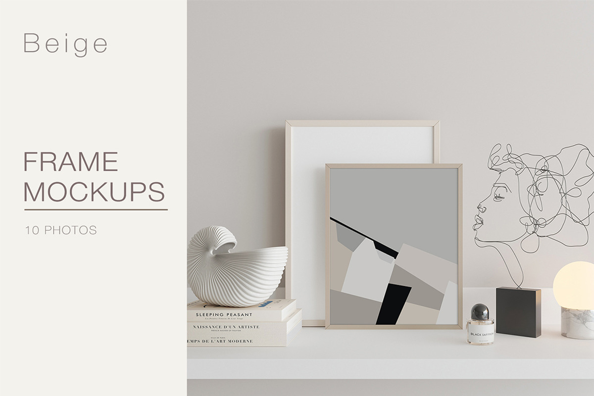Frame Mockup Kit Beige, a Product Mockup by MockupsMarket (Photo 3 of 9)