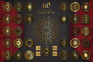 Sacred Mandalas Gold Luxury set