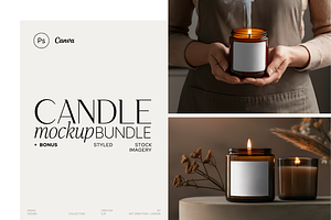 Candle Mockup Bundle • mca-03, a Packaging Mockup by Sjá Agency