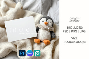 7x5 Landscape Invitation Card Mockup, a Mockup by EmpaviMockups