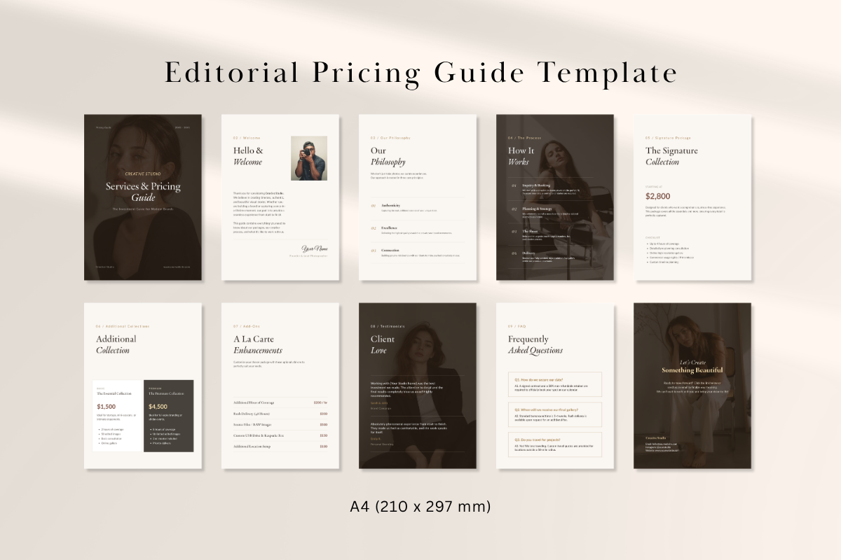 Photographer Services Pricing Guide, a Magazine Template by batang (Photo 2 of 4)