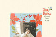 Christmas Backgrounds & Frames, a Decorative Illustration by whiteheartdesign (Thumbnail 8 of 20)