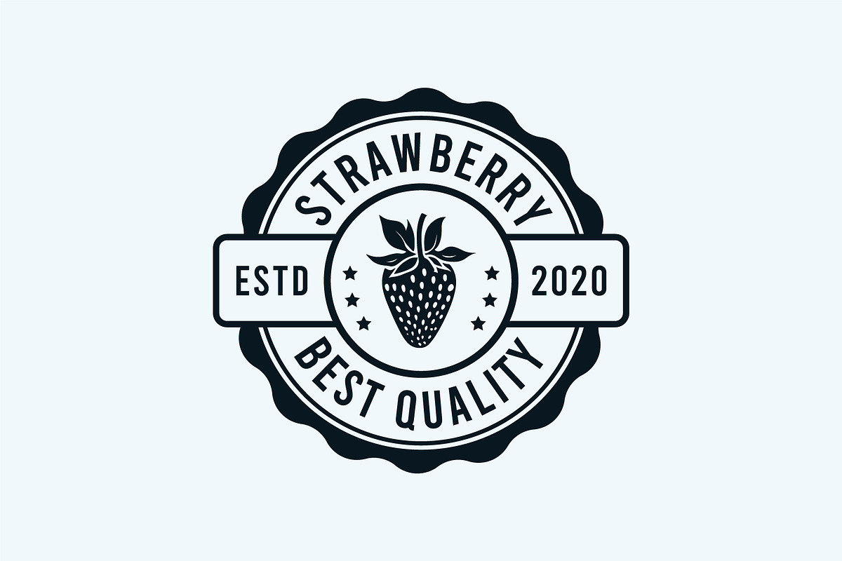 Strawberry Fruit Logo Vector., a Branding & Logo Template by Billah Hub (Photo 2 of 3)
