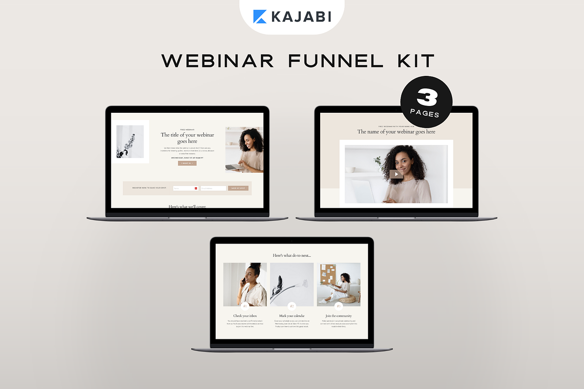 Kajabi Template Webinar Bundle, a Landing Page Template by Pixel & Flow (Photo 1 of 10)