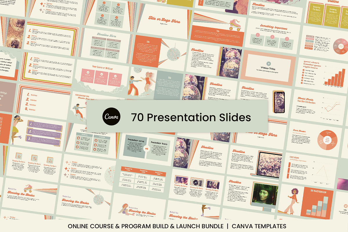 Retro Roller Disco Canva Mega Pack, a Social Media Template by WorkShy Studio (Photo 6 of 24)