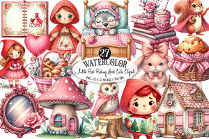 Little Red Riding Hood Cute, an Illustration by Designking