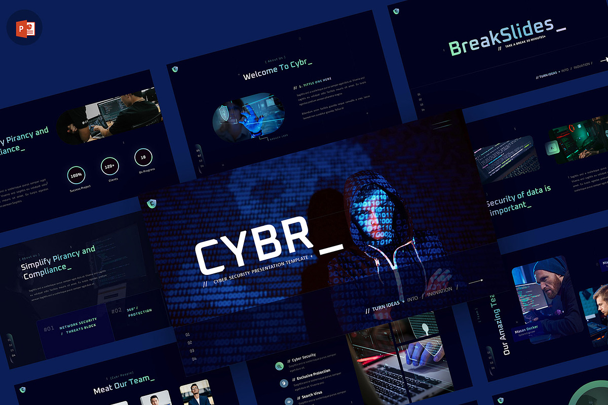 Cyber Security PowerPoint, a Presentation Template by Pixslides (Photo 1 of 5)