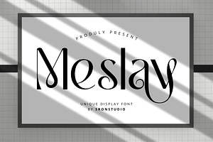 Meslay - Unique Display Font
