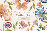 Spring Folk Flowers Collection, a Graphic by Paper Flowers Studio (Thumbnail 1 of 8)