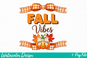 Coquette Fall Vibes PNG, an Illustration by Watercolor design