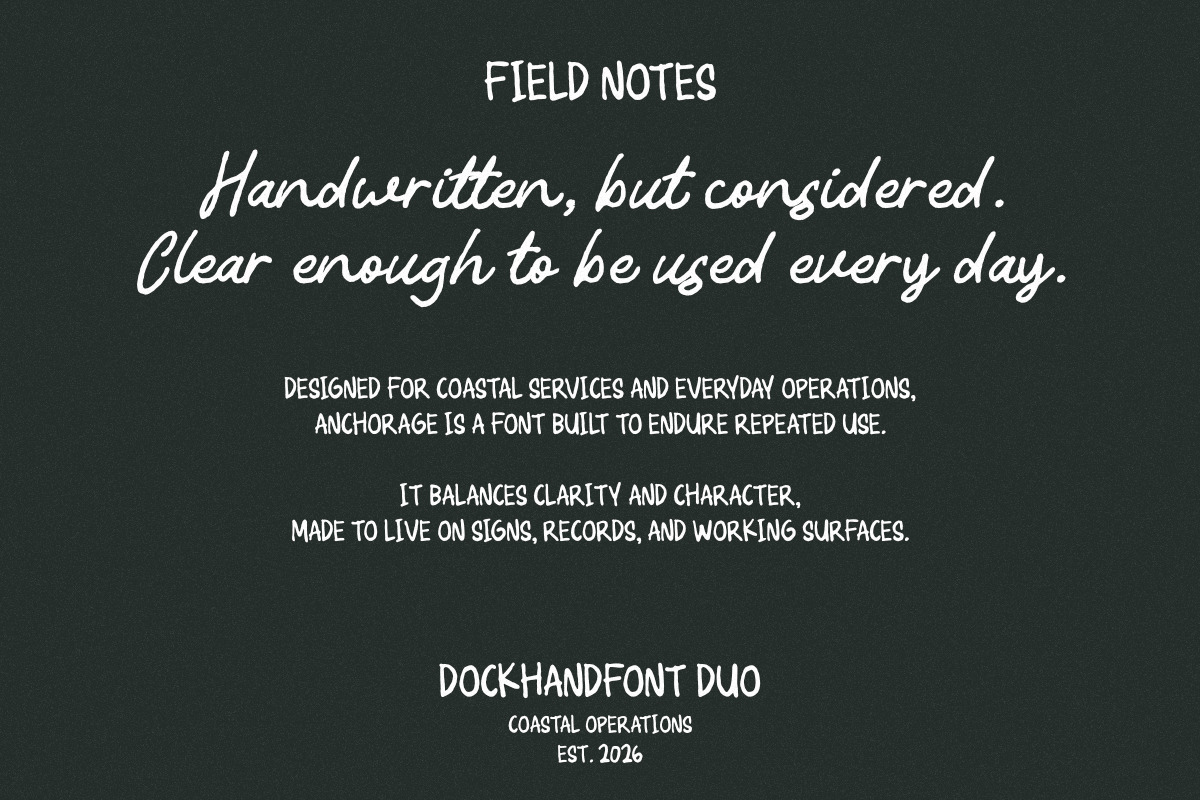Dockhand Font Duo, a Script Font by Rillatype (Photo 7 of 10)