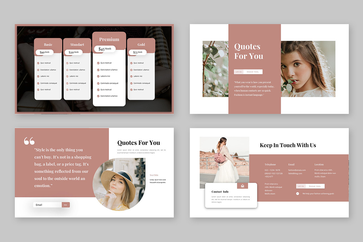 Fashion Google Slides Template, a Presentation Template by rudiSasori