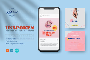 UNSPOKEN - Podcast IG for Canva