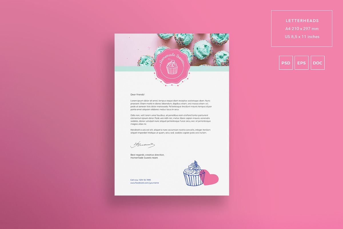 Mega Bundle | Homemade Sweets, a Poster Template by Amber Graphics (Photo 5 of 21)