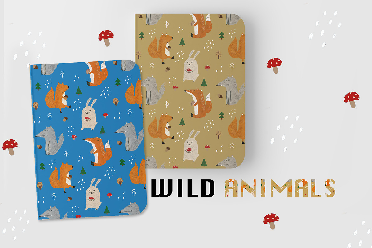 Wild Animals, a Pattern Graphic by Alona Savchuk (Photo 3 of 9)