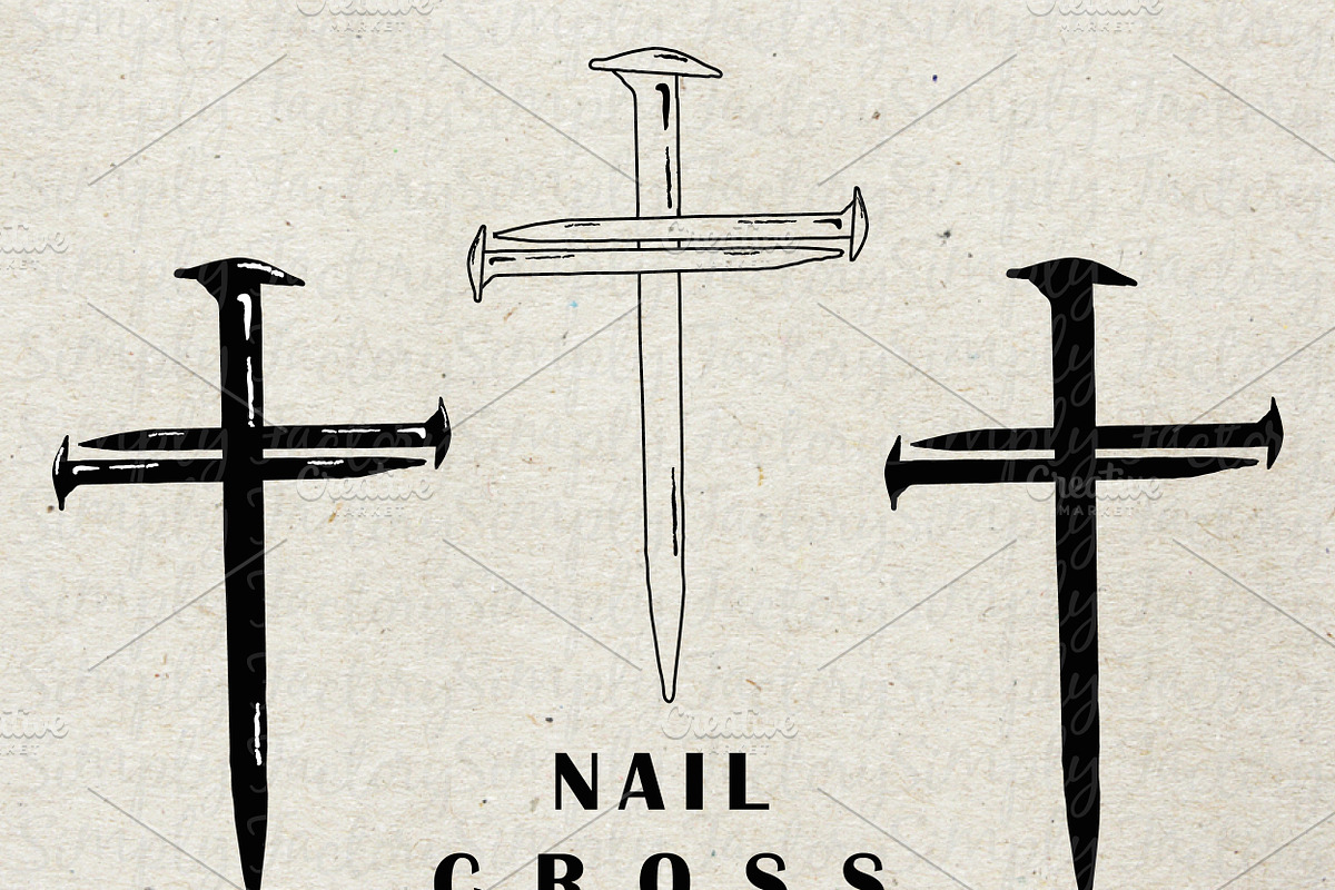 Cross of Nail, an Illustration by Simply Factory
