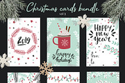 Christmas greeting card bundle, a Texture Illustration by Cozy pattern shop (Thumbnail 4 of 6)