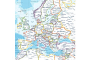 Vector World Map - Large&Detailed, a Decorative Illustration by PorcuPen Works (Thumbnail 4 of 9)