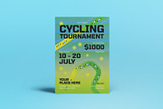 Green Cycling Tournament Flyer Set, a Flyer Template by graphicook (Thumbnail 2 of 4)