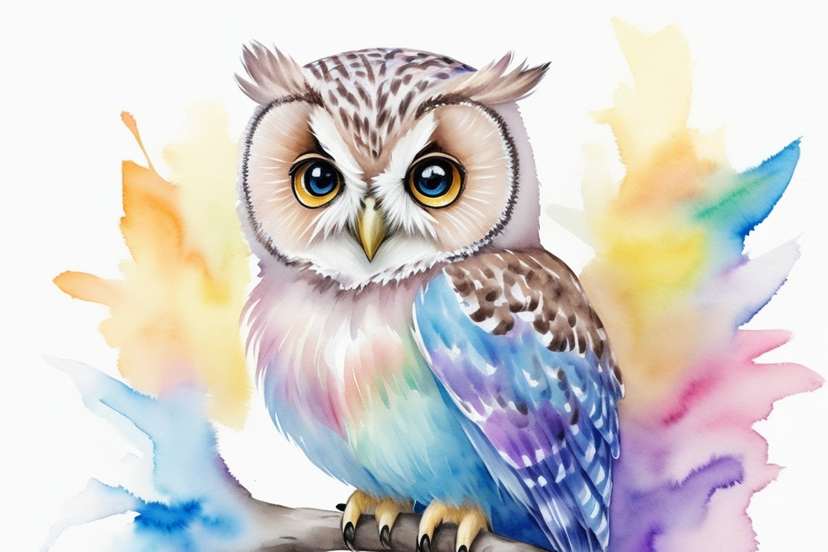 12 Watercolor baby owl clipart pack, an Animal Illustration by ZaaxPrintables (Photo 3 of 8)
