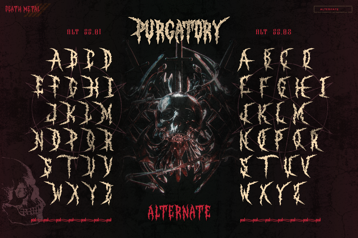 Purgatory, a Blackletter Font by Burntilldead (Photo 5 of 13)