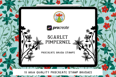 Procreate Stamps - Scarlet Pimpernel