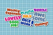 Baloon Everyday - Layered Font, a Sans Serif Font by Arterfak Project (Thumbnail 9 of 13)