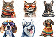Quirky Dogs Cats Sublimation Clipart, an Illustration by Black Bird Studio (Thumbnail 4 of 6)