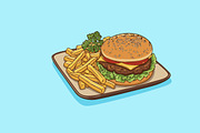 Collection of Fast Food, a Food Illustration by By_Pedram (Thumbnail 4 of 6)