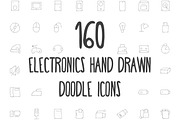 160 Electronics Hand Drawn Icons, an Outline Icon by Creative Stall (Thumbnail 1 of 4)
