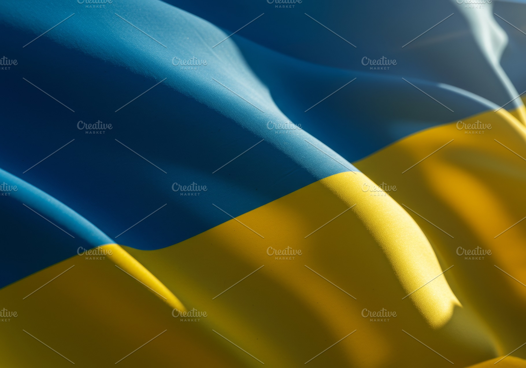 Ukrainian national flag waving in su, a Background Photo by professorinc
