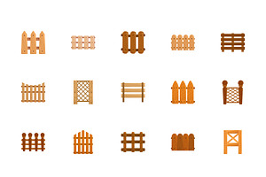 Wood Fence Illustration Set, a Templates & Theme by studiogstock