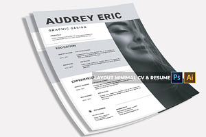 Layout Minimal CV & Resume