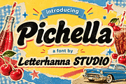 Pichella Bold Script Retro Font, a Handwritten Font by Letterhanna Studio (Thumbnail 1 of 9)