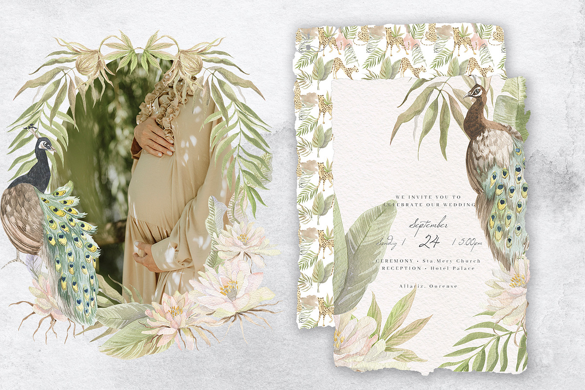 Exotic. watercolor set, an Illustration by Love Watercolor Store (Photo 2 of 11)