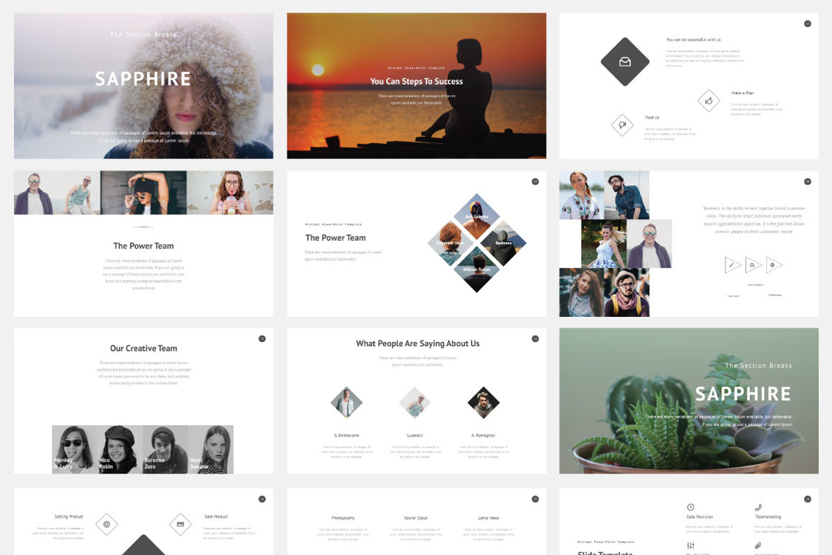 Saphhire Minimal PowerPoint, a Presentation Template by Graphicslide (Photo 3 of 7)
