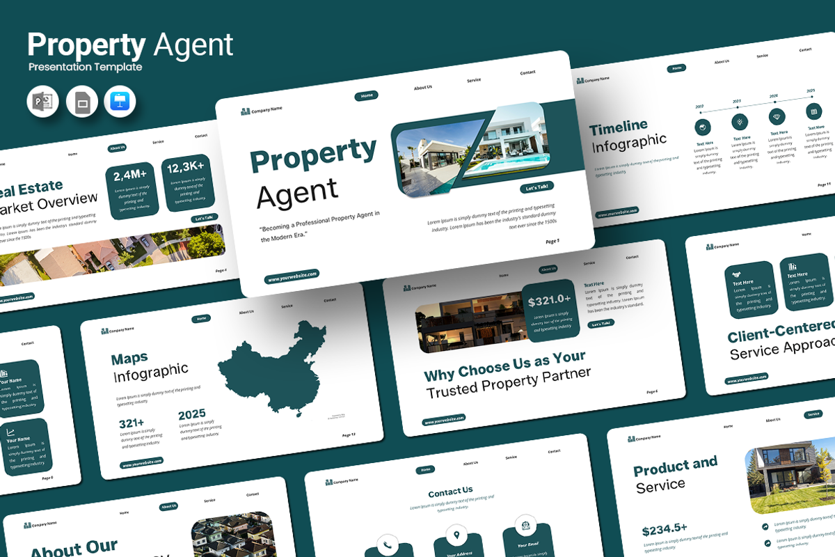 Property Agent - Keynote Template, a Presentation Template by QR Design Studio (Photo 1 of 3)