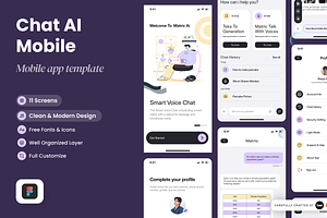 Matric - Chat AI Mobile App, an App Template by SLAB! Design