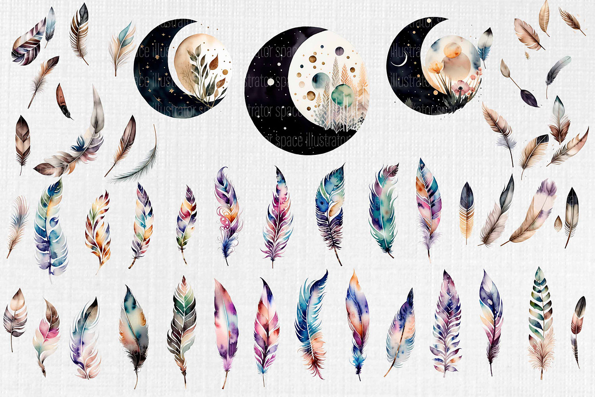 Boho clipart, Boho Wedding 200 PNG, an Illustration by Illustrator Space (Photo 3 of 10)