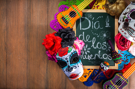 Dia de los muertos background, a Holiday Photo by Rimma