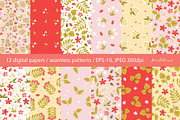 Floral patterns, a Pattern Graphic by rosypatterns (Thumbnail 1 of 4)