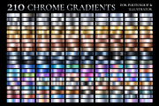CHROME GRADIENTS PS & Illustrator, a Gradient Add-On by Juksy (Thumbnail 1 of 3)