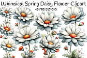 Whimsical Spring Daisy Flower Clipar, an Illustration by Daily.Designs (Thumbnail 1 of 8)